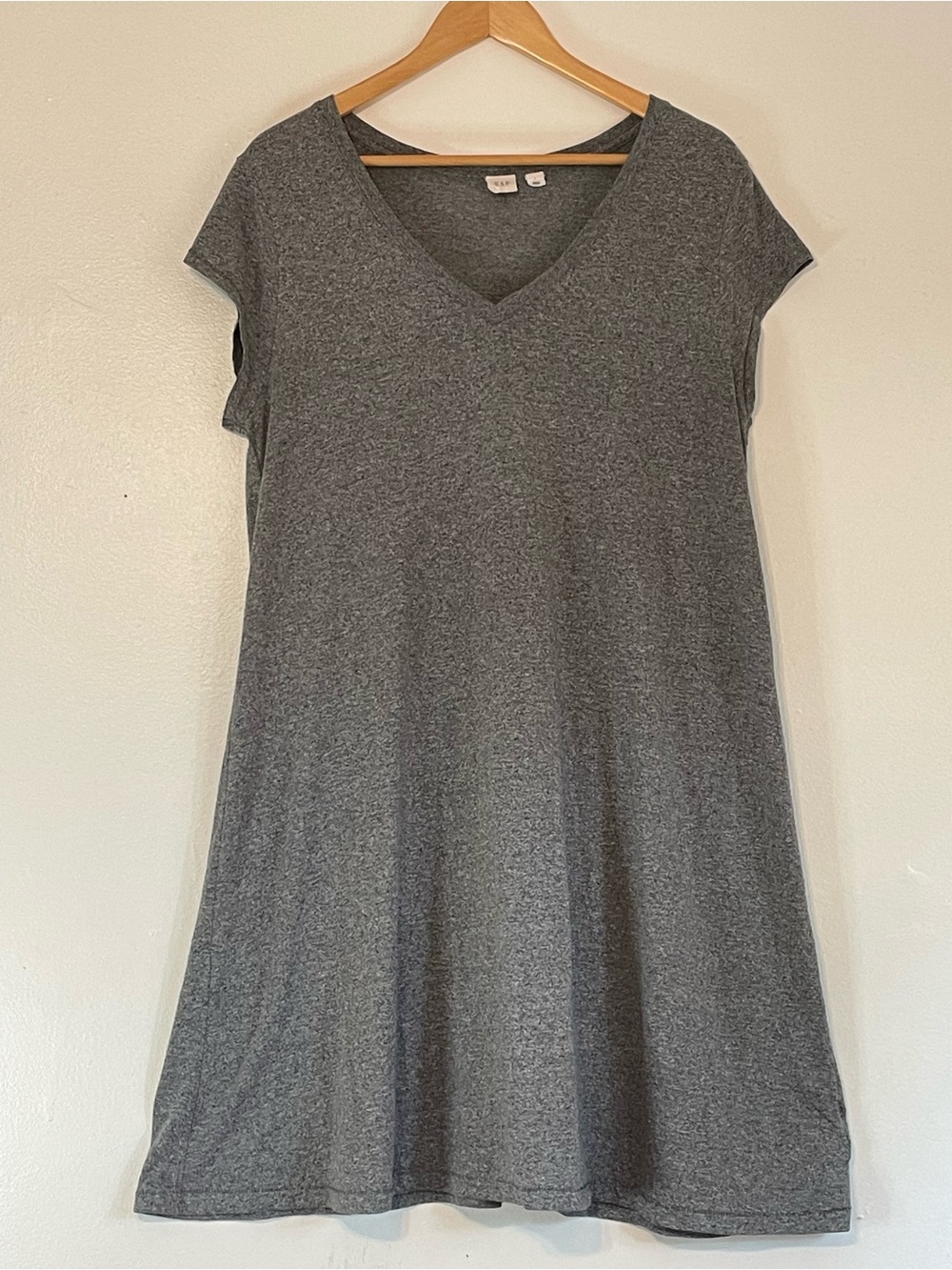 GAP Heather Gray Comfy Casual Shirt Dress Size Large